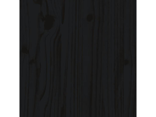 Black Solid Wood Bench, 80 x 38 x 45 cm