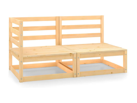 Brown Pine Wood Outdoor Furniture Set - dlz1766461828486