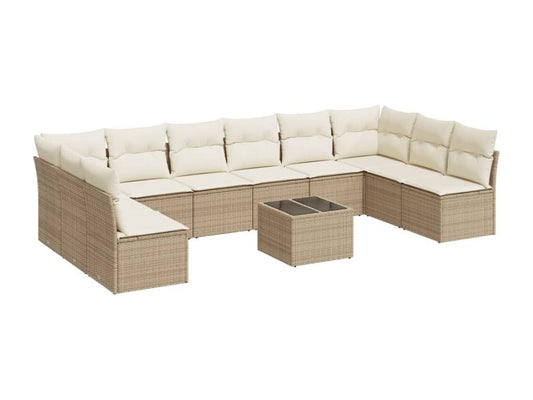 Beige Woven Resin Wicker Outdoor Furniture Set - dlz1766461063802