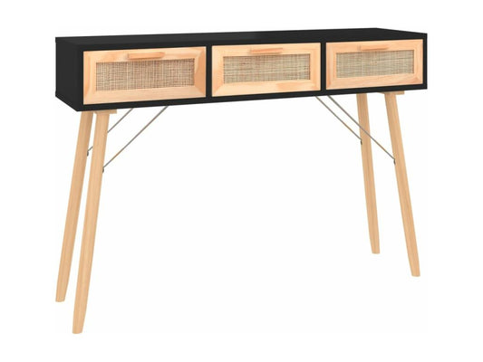 Black Solid Wood Table, 105 x 30 x 75 cm