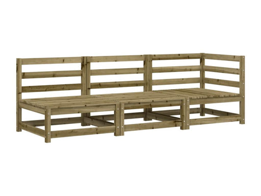 Brown Pine Wood Sofa