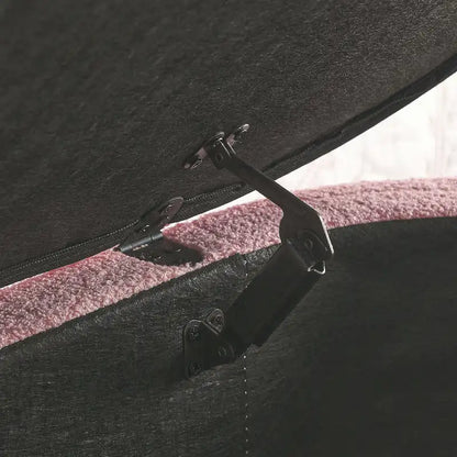 Teddy Fabric Upholstered Storage Bench End of Bed Stool with Safety Hinge