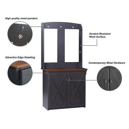 Hide 3 Tier Wood Frame Shoe Storage