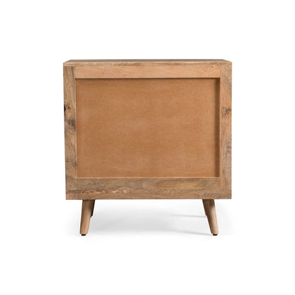 Mid-Century Modern Mango Wood 3 Drawer Chest
