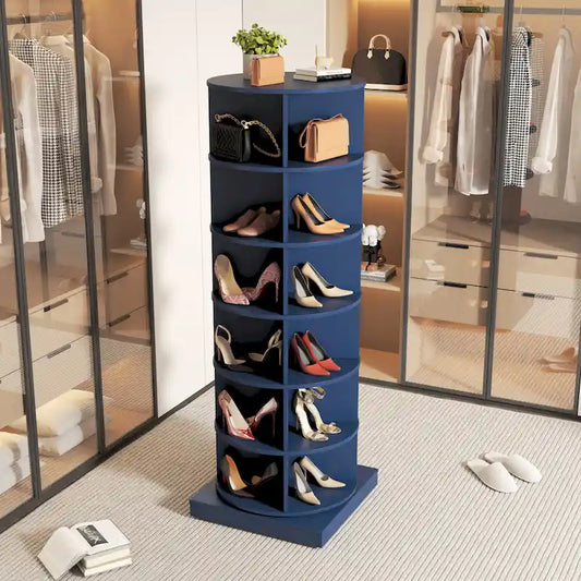 Modern Design 360-degree Rotating Shoe Cabinet 6 Layers, Easy To Assemble