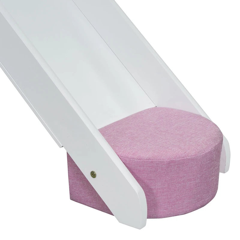 Twin Loft Bed with Play Tent, House Design, Slide & Ladder