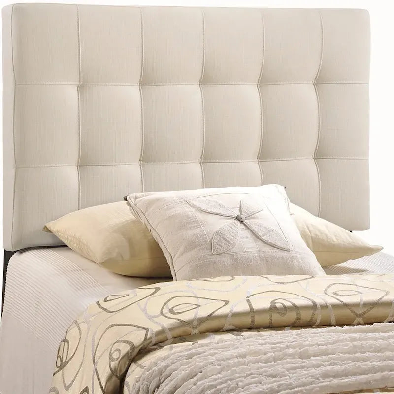 Ivory Lily Twin Fabric Headboard