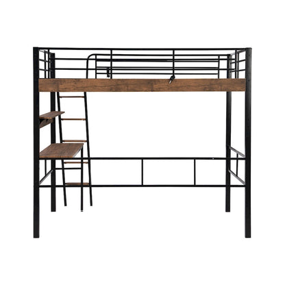 Full Metal Loft Bed with Desk