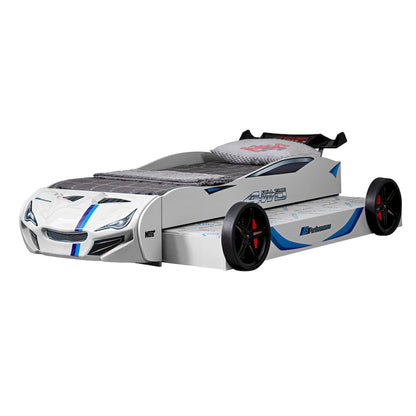 Furniture of America Laszlo Modern Race Car-Shaped Twin Bed with Trundle