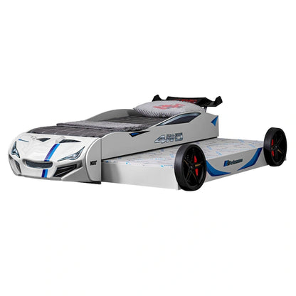 Furniture of America Laszlo Modern Race Car-Shaped Twin Bed with Trundle