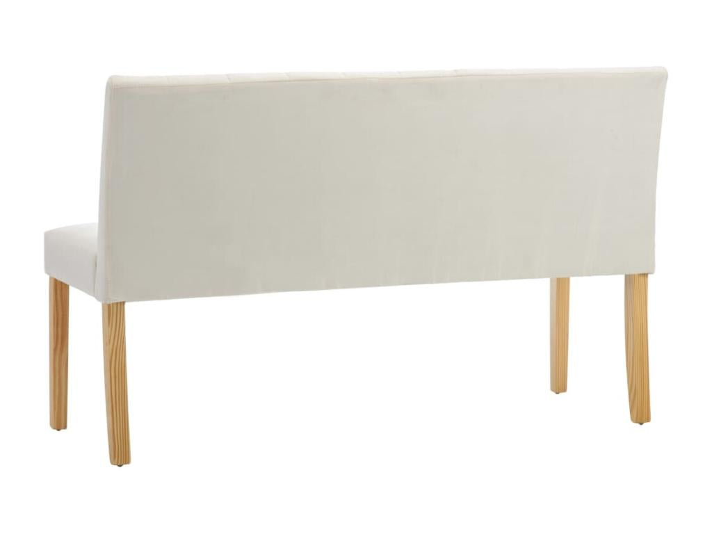 Beige Fabric Bench