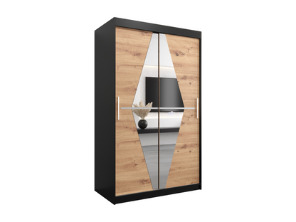 Black Wardrobe, 120 x 62 x 200 cm