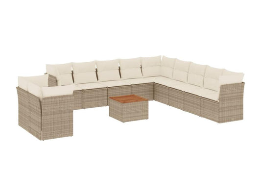 Beige Woven Resin Wicker Outdoor Furniture Set - dlz1766460953050