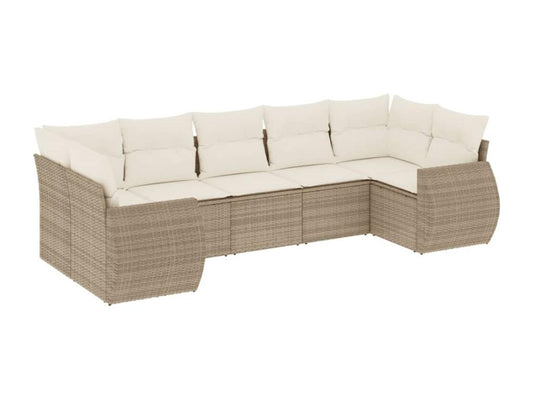 Beige Woven Resin Wicker Outdoor Furniture Set - dlz1766461598791