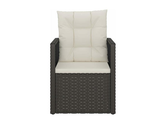 Black Woven Resin Wicker Accent Chair