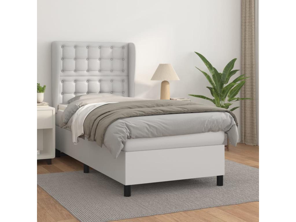 White Faux Leather Mattress, 80 x 200 cm - dlz1766461436592
