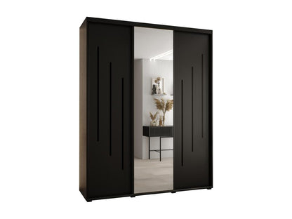 Black Wardrobe, 200 x 45 x 235.2 cm