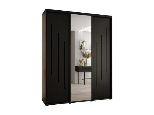 Black Wardrobe, 200 x 45 x 235.2 cm