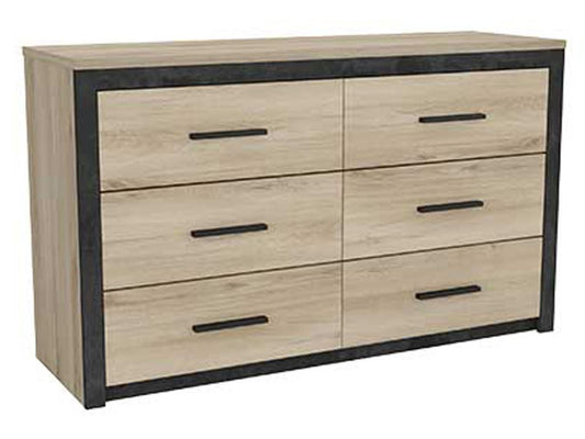 Natural Oak Wood Dresser, 129.1 x 77.1 x 41.8 cm