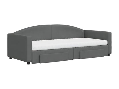 Gray Fabric Bed, 90 x 200 cm