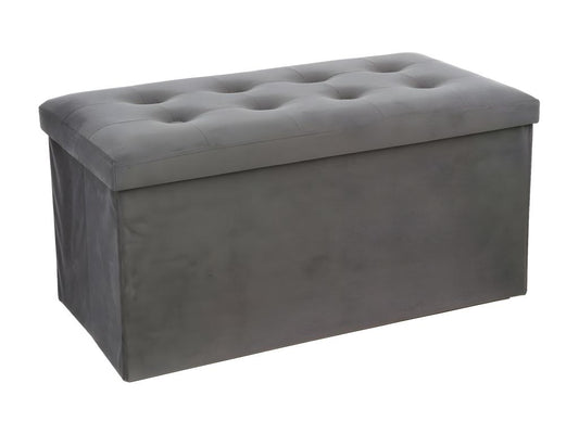 Gray Velvet Ottoman