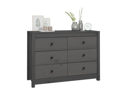 Gray Pine Wood Wardrobe, 100 x 40 x 72 cm