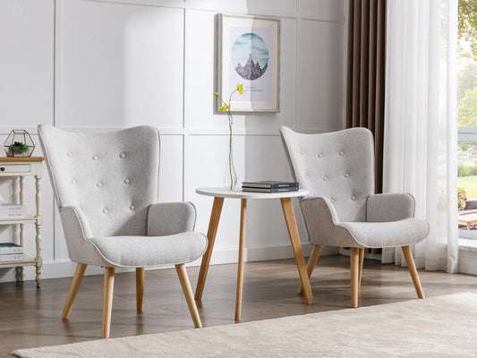 Gray Fabric Accent Chair