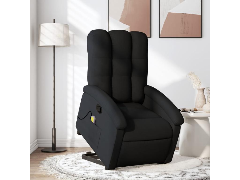 Black Fabric Accent Chair