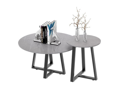 Gray Marble Coffee Table, 80 x 80 x 40 cm