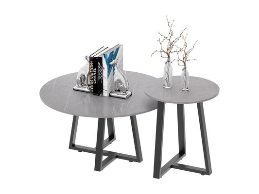 Gray Marble Coffee Table, 80 x 80 x 40 cm