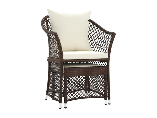 Brown Woven Resin Wicker Outdoor Furniture Set - dlz1766461318291