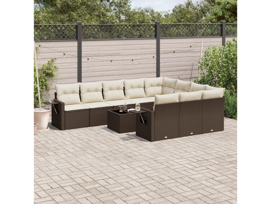 Brown Woven Resin Wicker Outdoor Furniture Set - dlz1766461539724