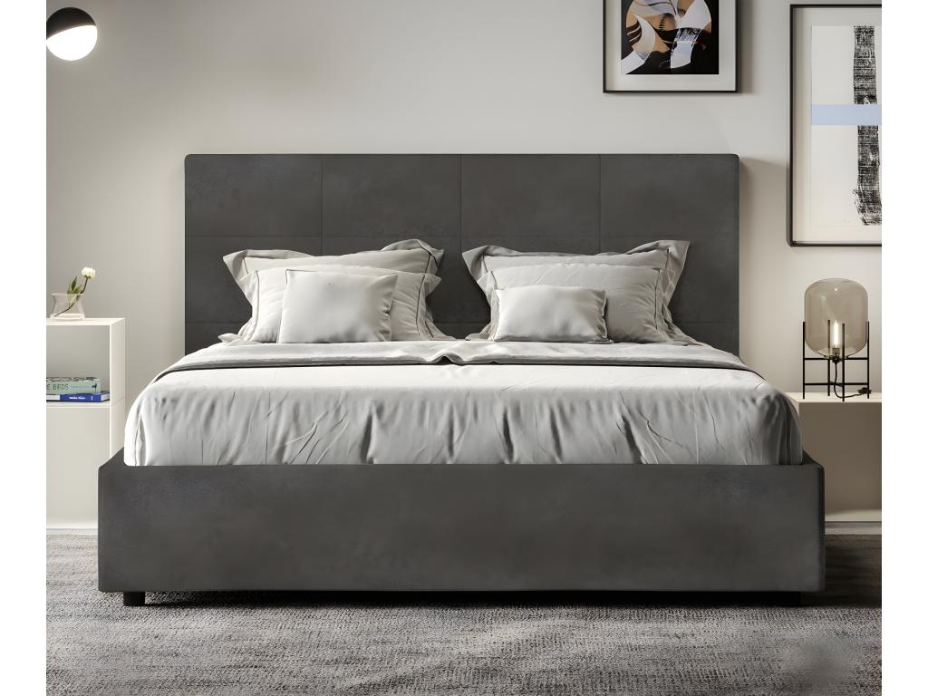 Anthracite Bed, 140 x 190 cm
