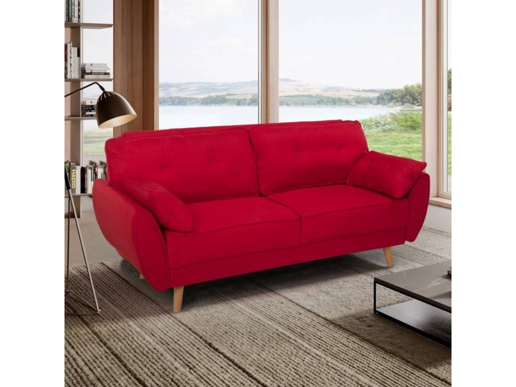Red Fabric Sofa