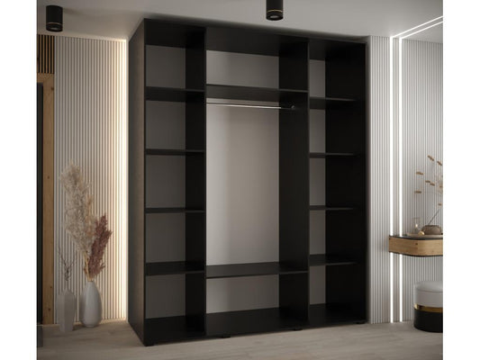 Black Wardrobe, 200 x 60 x 235.2 cm