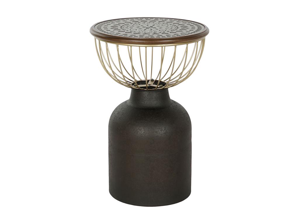 Black Pine Wood Side Table