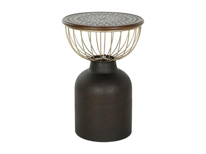 Black Pine Wood Side Table