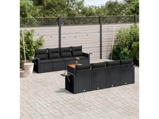 Black Woven Resin Wicker Outdoor Furniture Set - dlz1766460984062