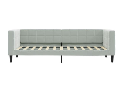Gray Velvet Bed, 80 x 200 cm