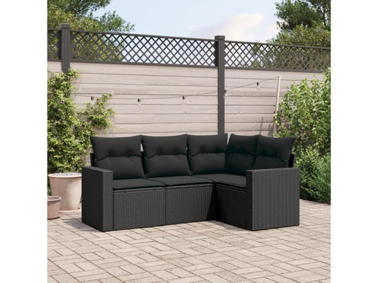 Black Woven Resin Wicker Outdoor Furniture Set - dlz1766461565987