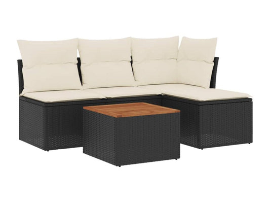 Black Woven Resin Wicker Outdoor Furniture Set - dlz1766461397020