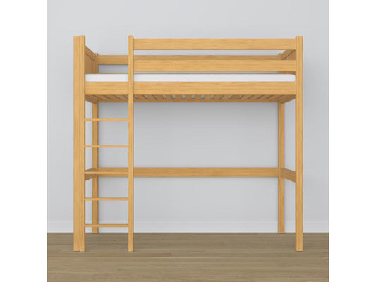 Natural Pine Wood Bed, 100 x 200 cm