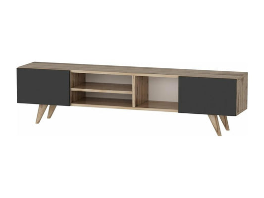 Black TV Stand, 160 x 31 x 40 cm