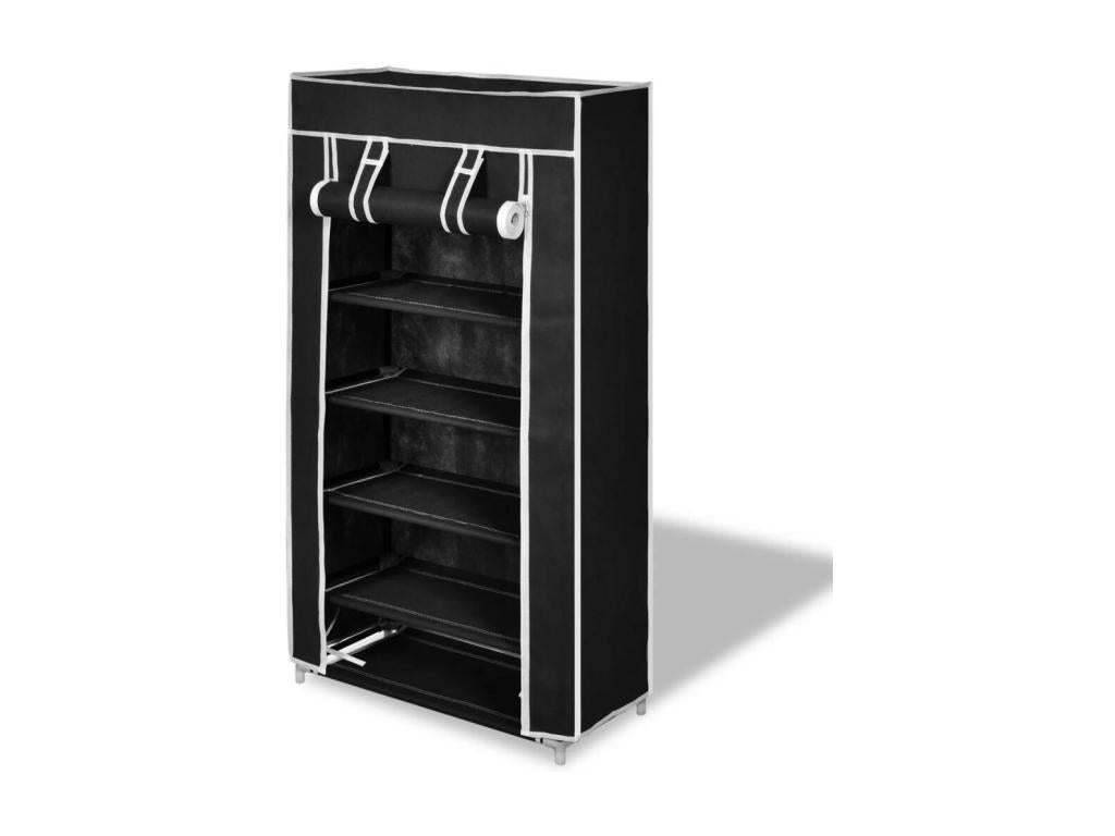 Black Fabric Wardrobe, 58 x 28 x 106 cm