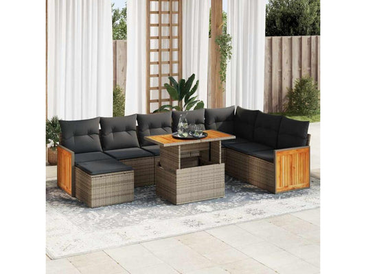 Gray Woven Resin Wicker Outdoor Furniture Set - dlz1766461472683