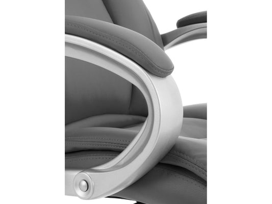 Gray Faux Leather Chair