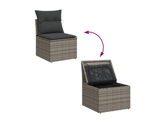 Gray Woven Resin Wicker Outdoor Furniture Set