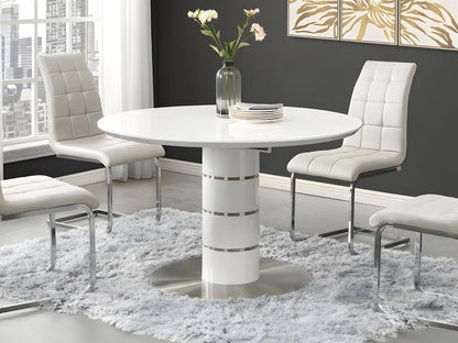 White Metal Dining Table