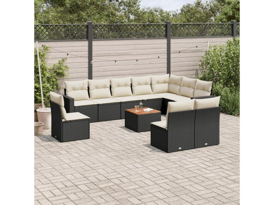 Black Woven Resin Wicker Outdoor Furniture Set - dlz1766460941053