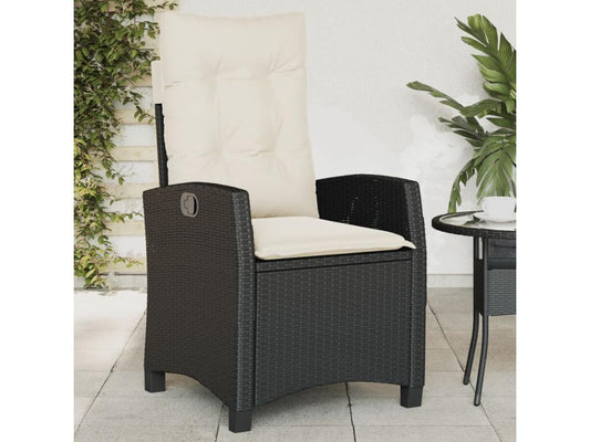 Black Woven Resin Wicker Chair